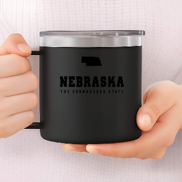 Discover Nebraska Shape 14oz Stainless Steel Tumblers