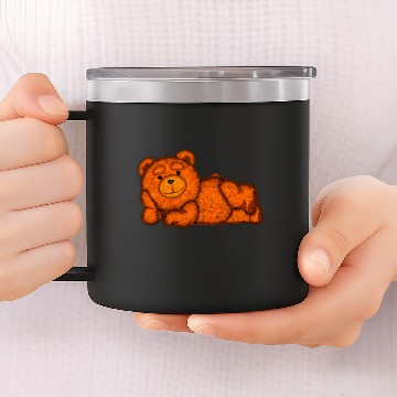 Discover Lazzy teddy Bear Brown Eyes 14oz Stainless Steel Tumblers
