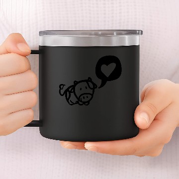 Discover Cow with heart 14oz Stainless Steel Tumblers