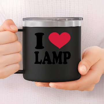 Discover I Love Lamp 14oz Stainless Steel Tumblers