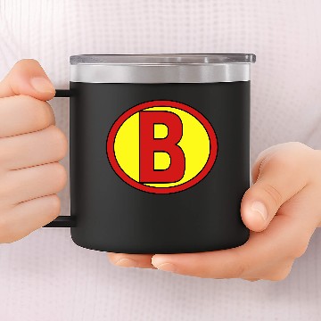 Discover Super, Hero, Heroine, Initials, B 14oz Stainless Steel Tumblers