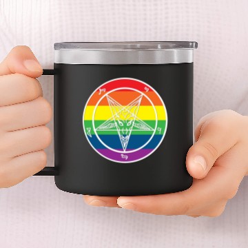 Discover Baphomet Rainbow pride 14oz Stainless Steel Tumblers