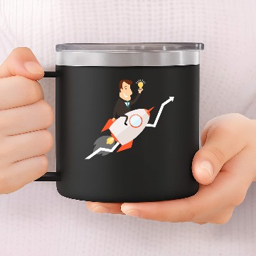 Discover Rocket Man 14oz Stainless Steel Tumblers