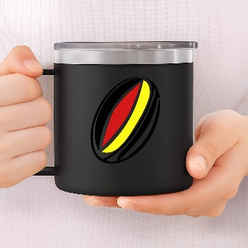 Discover rugby ball 3 colors 14oz Stainless Steel Tumblers