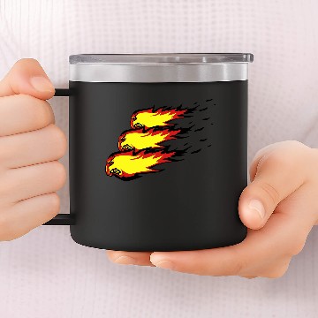 Discover Fire flame fireball formation agro 14oz Stainless Steel Tumblers