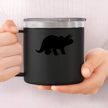 Discover Triceratops Dinosaur Silhouette 14oz Stainless Steel Tumblers