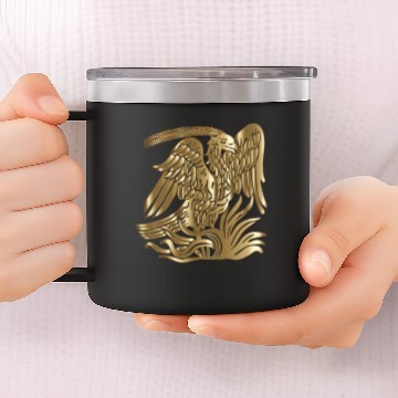 Discover Golden Craftsmanspace Phoenix No Background 14oz Stainless Steel Tumblers