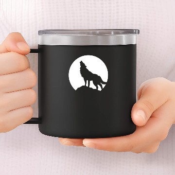 Discover howling wolf 14oz Stainless Steel Tumblers