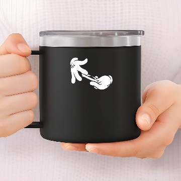 Discover Mickey hands roll rolling green 14oz Stainless Steel Tumblers