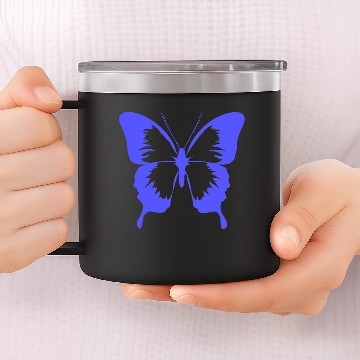 Discover Butterfly Light Blue 14oz Stainless Steel Tumblers