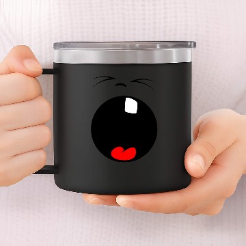 Discover Yawning Smiley Face 14oz Stainless Steel Tumblers