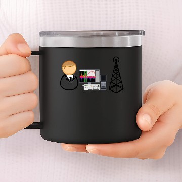 Discover Signal / spectrum analyst 14oz Stainless Steel Tumblers