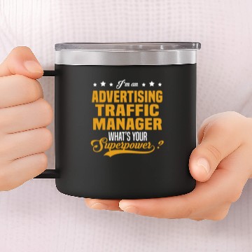 Discover Advertising Traffic Manager 14oz Stainless Steel Tumblers
