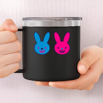 Discover ❤ټSuper Cute Bunny Couple-Easter Breakټ❤ 14oz Stainless Steel Tumblers