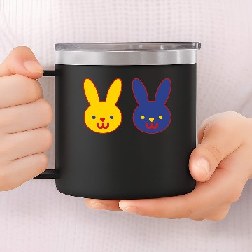 Discover ❤ټSuper Cute Bunny Couple-Happy Easterټ❤ 14oz Stainless Steel Tumblers