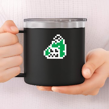 Discover Splatoon Firefin Black 8-Bit FishFry 14oz Stainless Steel Tumblers