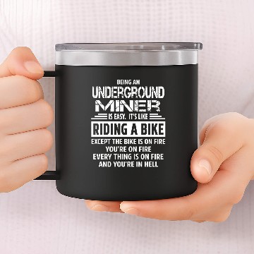 Discover Underground Miner 14oz Stainless Steel Tumblers