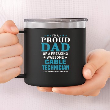Discover Cable Technician 14oz Stainless Steel Tumblers