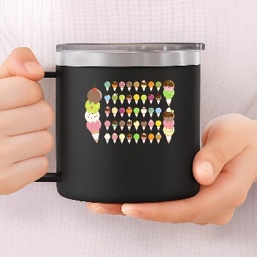 Discover Ice Cream Cones 14oz Stainless Steel Tumblers