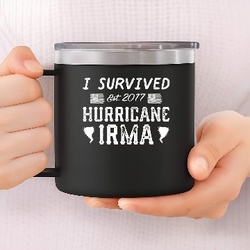 Discover I Survived Hurricane Irma 14oz Stainless Steel Tumblers