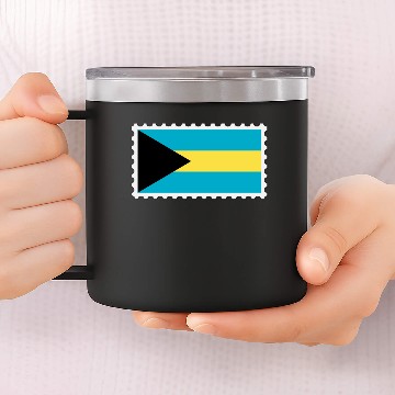 Discover Bahamas flag stamp 14oz Stainless Steel Tumblers
