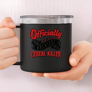 Discover officially the Worlds greatest cereal ki 14oz Stainless Steel Tumblers