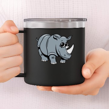 Discover rhinoceros cute cute 14oz Stainless Steel Tumblers