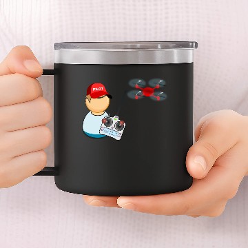 Discover Drone / UAV pilot 14oz Stainless Steel Tumblers