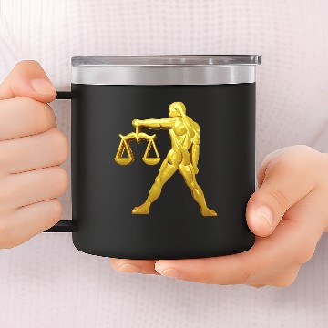 Discover Golden Libra 14oz Stainless Steel Tumblers