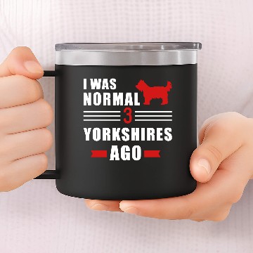 Discover Yorkie 14oz Stainless Steel Tumblers