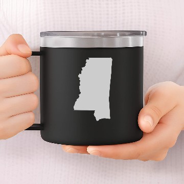 Discover State of Mississippi solid 14oz Stainless Steel Tumblers
