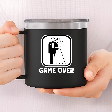 Discover Game Over: Wedding 14oz Stainless Steel Tumblers