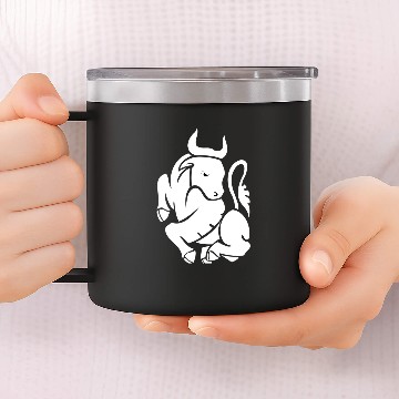 Discover Taurus, White 1 14oz Stainless Steel Tumblers