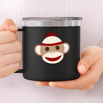 Discover Sock Monkey  for Girls 14oz Stainless Steel Tumblers