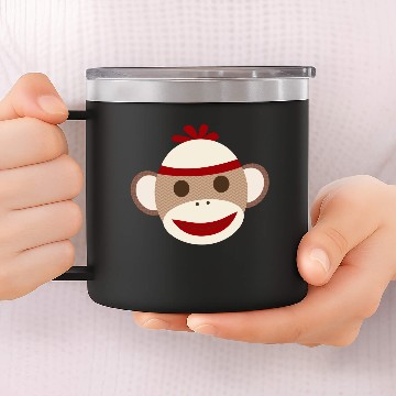 Discover Sock Monkey  for Men 14oz Stainless Steel Tumblers