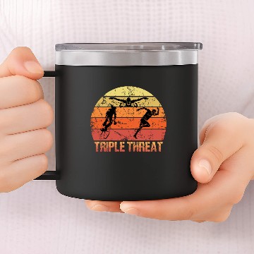 Discover Triathlon Triple Threat Vintage Plus Size 14oz Stainless Steel Tumblers
