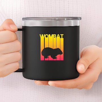 Discover Wombat Animal Retro Costume 14oz Stainless Steel Tumblers