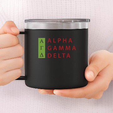 Discover Alpha Gamma Delta Stacked Sweat 14oz Stainless Steel Tumblers