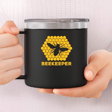 Discover Beekeeper Bee Hive 14oz Stainless Steel Tumblers