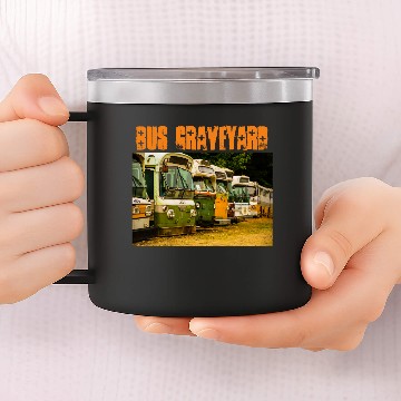 Discover Bus Graveyard Men's Basic Hooded 14oz Stainless Steel Tumblers
