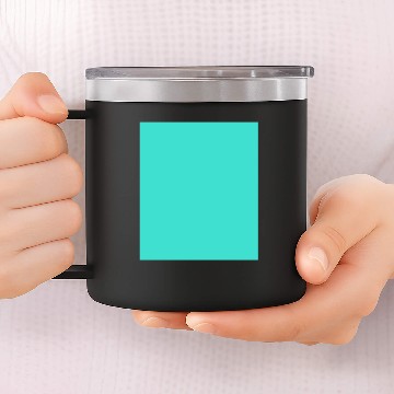 Discover Turquoise Green-Blue Solid Color 14oz Stainless Steel Tumblers