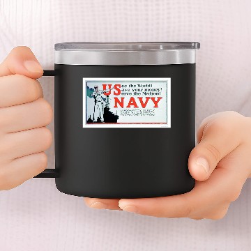 Discover See the World, US Navy (US02162) 14oz Stainless Steel Tumblers