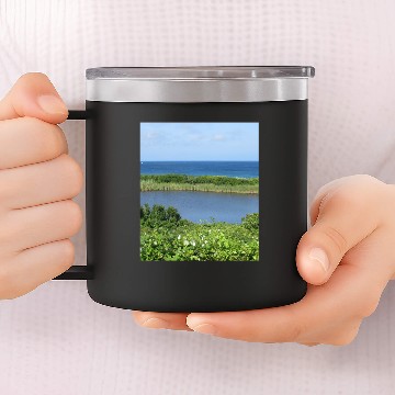 Discover Block Island Pond 1 14oz Stainless Steel Tumblers