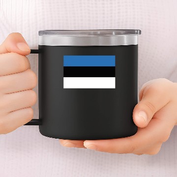 Discover Flag of Estonia Plus Size 14oz Stainless Steel Tumblers