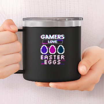 Discover Gamer Love Easter Egg Pixel Video Game Boy Easter 14oz Stainless Steel Tumblers