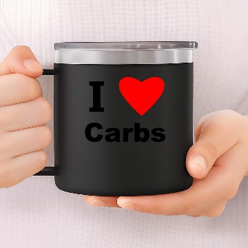 Discover I Love Carbs! 14oz Stainless Steel Tumblers