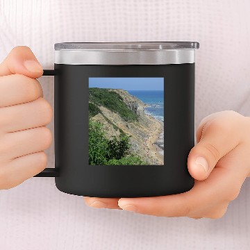 Discover Mohegan Bluffs Block Island 14oz Stainless Steel Tumblers