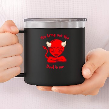 Discover Fun Red Female Devil 14oz Stainless Steel Tumblers