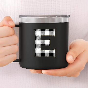 Discover Gingham Check E 14oz Stainless Steel Tumblers