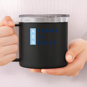 Discover Alpha Xi Delta Stacked Sweat 14oz Stainless Steel Tumblers